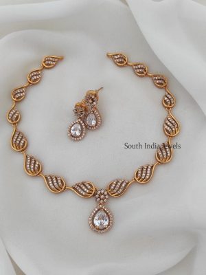 CZ Matte Light Weight Necklace