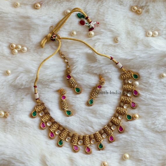 Classic Gold Toned Necklace Set