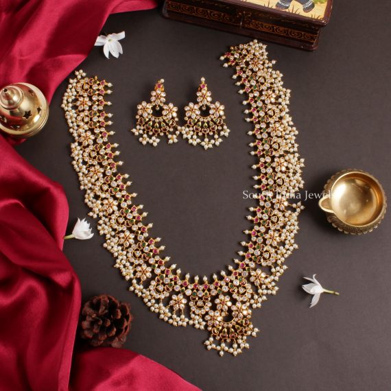 Classy Guttapusalu Heavy Bridal Haram - South India Jewels