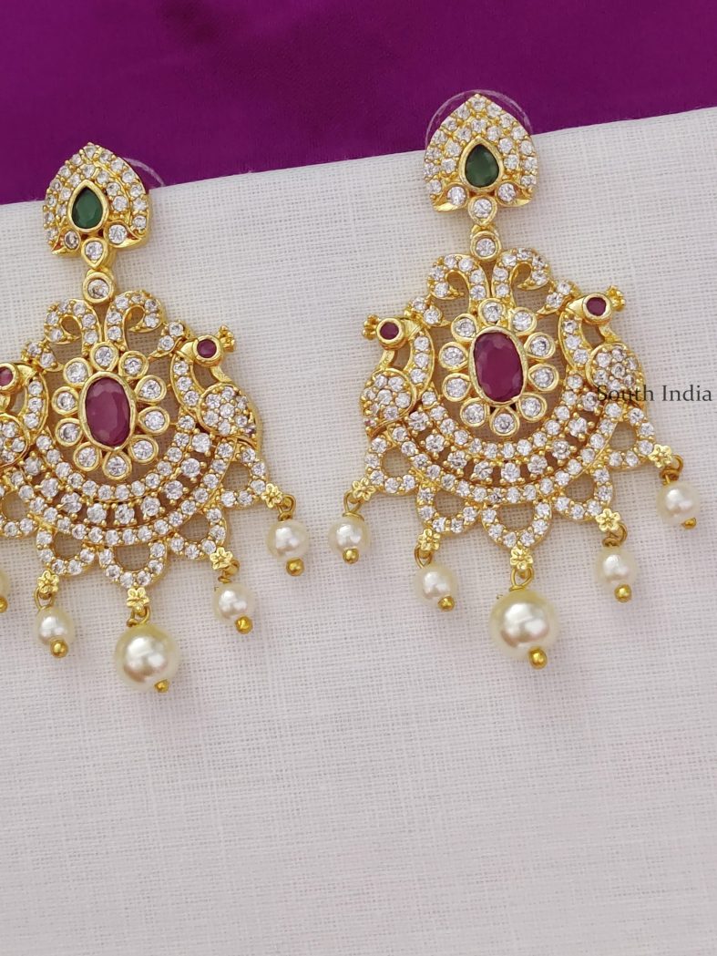 Dazzling Gold Plated Chandbali Earrings