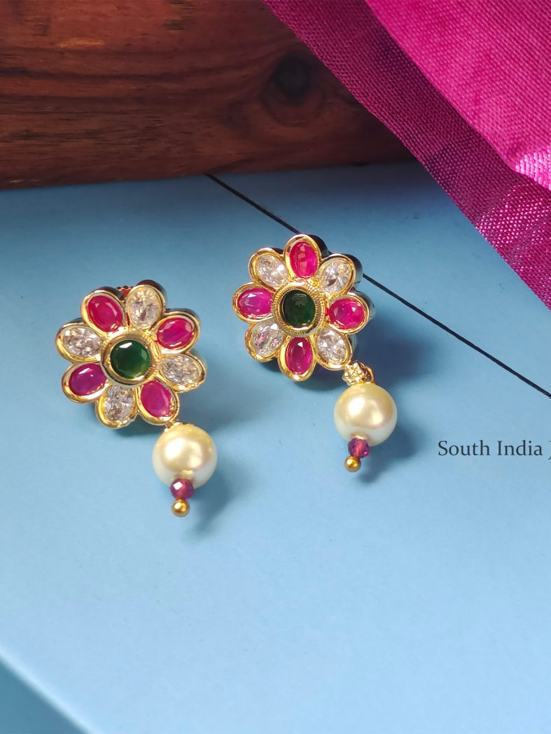 Elegant Flower Drop Earrings