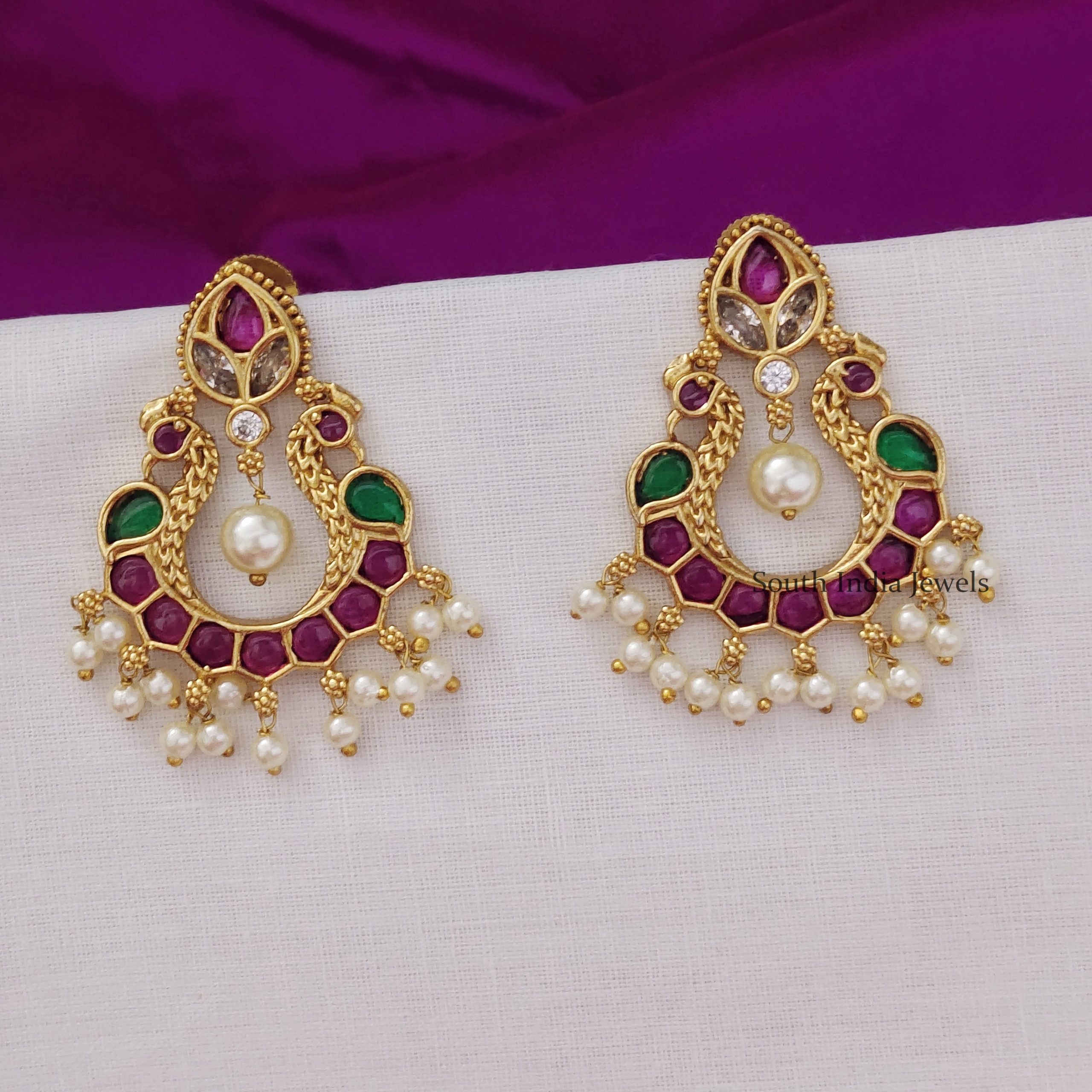 Gold Plated chandbali earrings  Silvermerc Designs