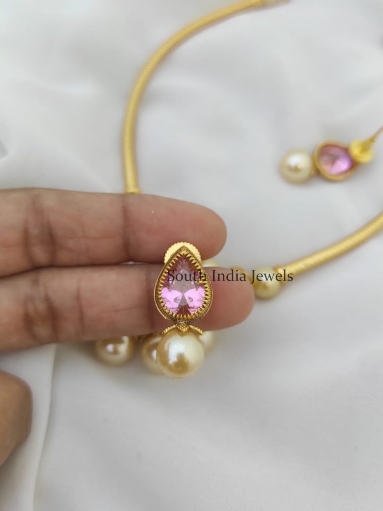 Pink Hasli Tube Necklace