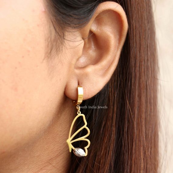 Pretty Butterfly Hoop Earrings