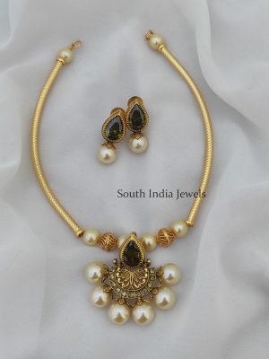 Sea Green Hasli Tube Necklace
