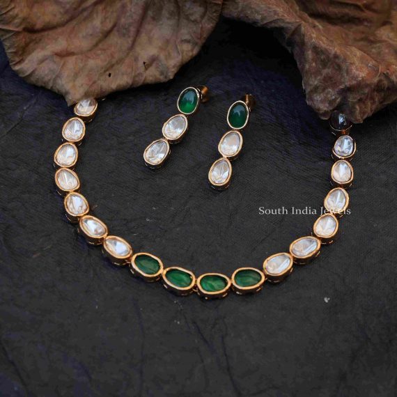 Traditional Green Kundan Necklace