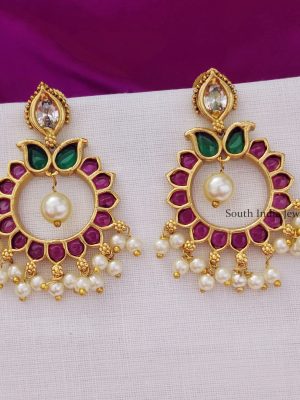 Traditional Kemp Chandbali Earrings