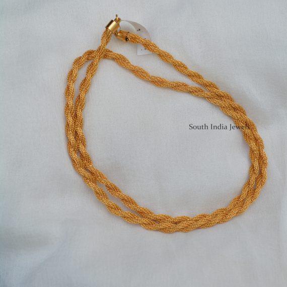 Trendy Gold Polish Rope chain