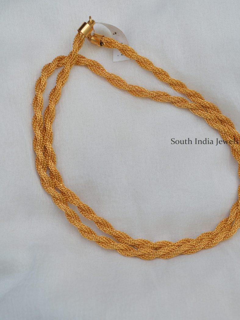 Trendy Gold Polish Rope chain