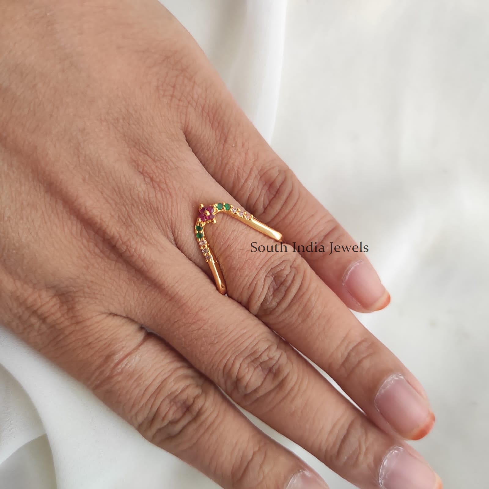 22K Gold Vanki Style Finger Ring – Gold Palace