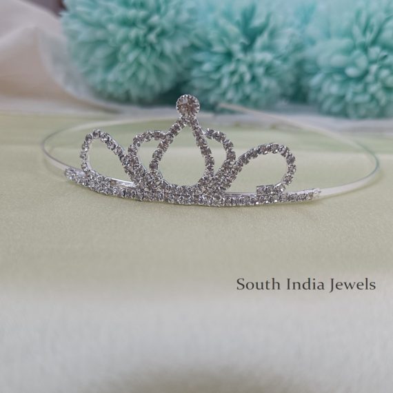 Amazing Silver Plated Stones Crown