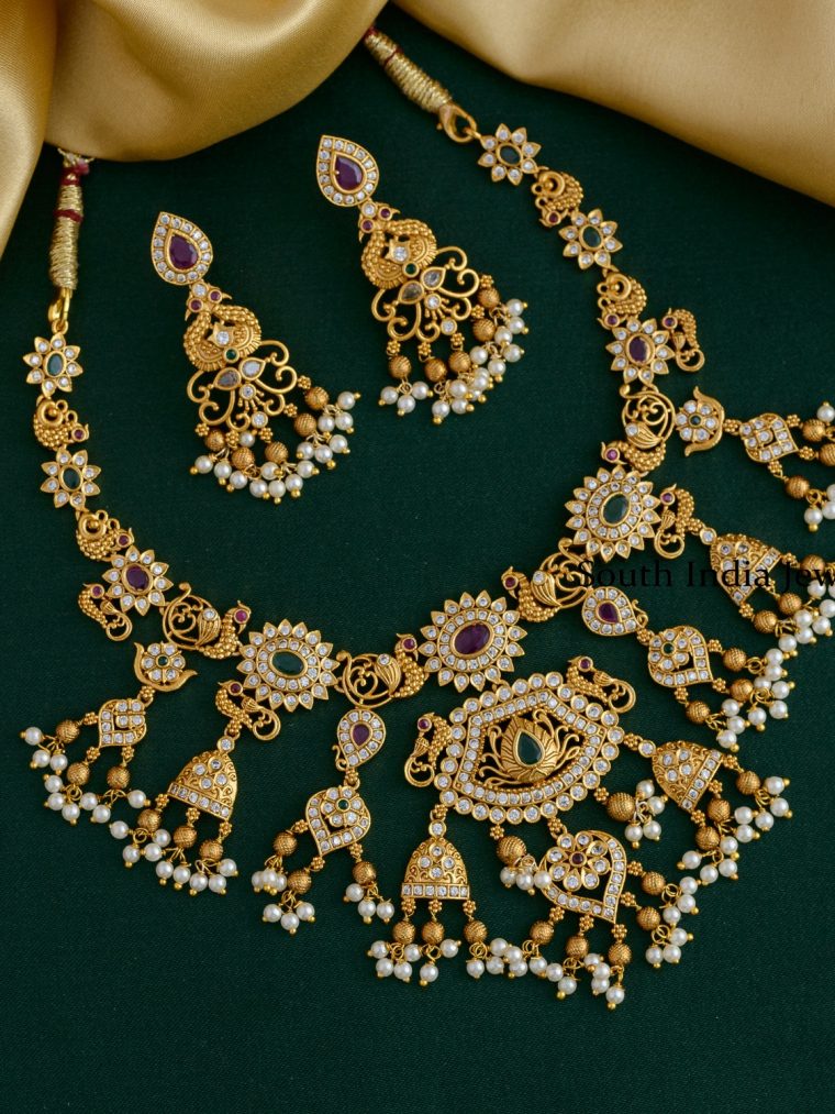 Antique Rudhu Bridal Wear Grand Necklace Set