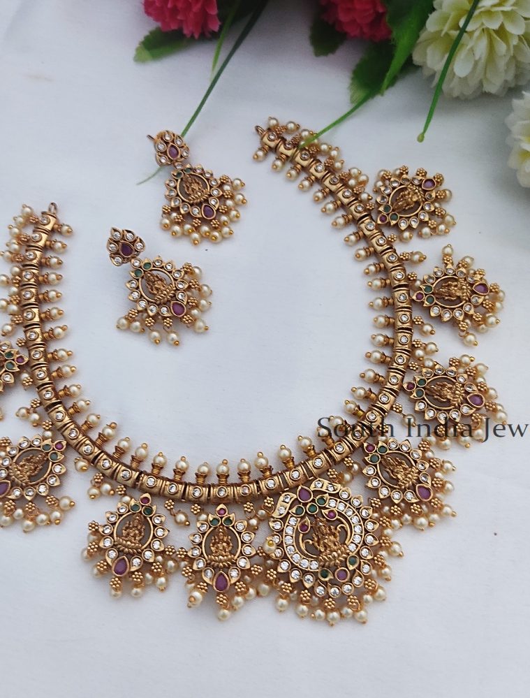 Attractive Goddess Gutta Pusalu Necklace Set