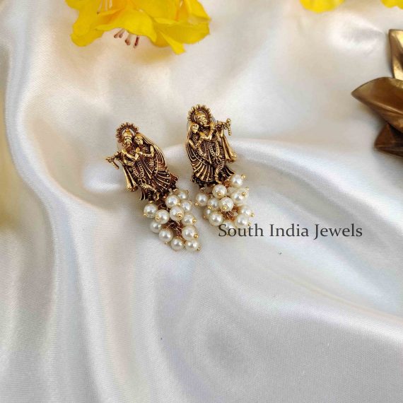 Attractive Radha Krishna Motifs Earrings