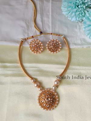 Attractive White Stone Necklace Set