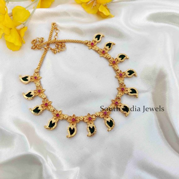 Beautiful Floral Mango design Palakka Necklace