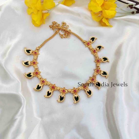 Beautiful Floral Mango design Palakka Necklace