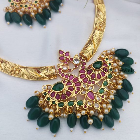 Beautiful Peacock Styled Necklace Set