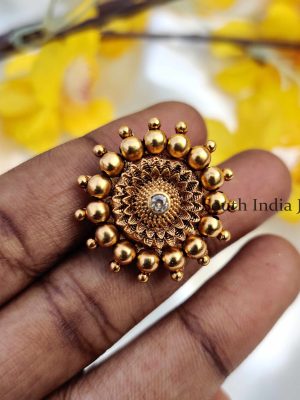 Classic Sunflower Design Antique Stud