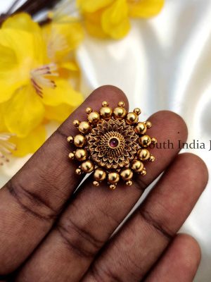 Classic Sunflower Design Antique Stud
