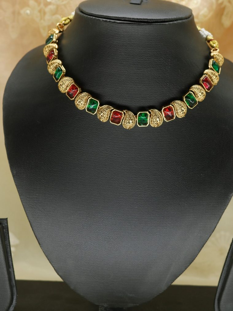 Designer Mango Stone Necklace