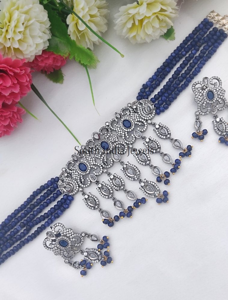 Elegant Beaded Choker Set