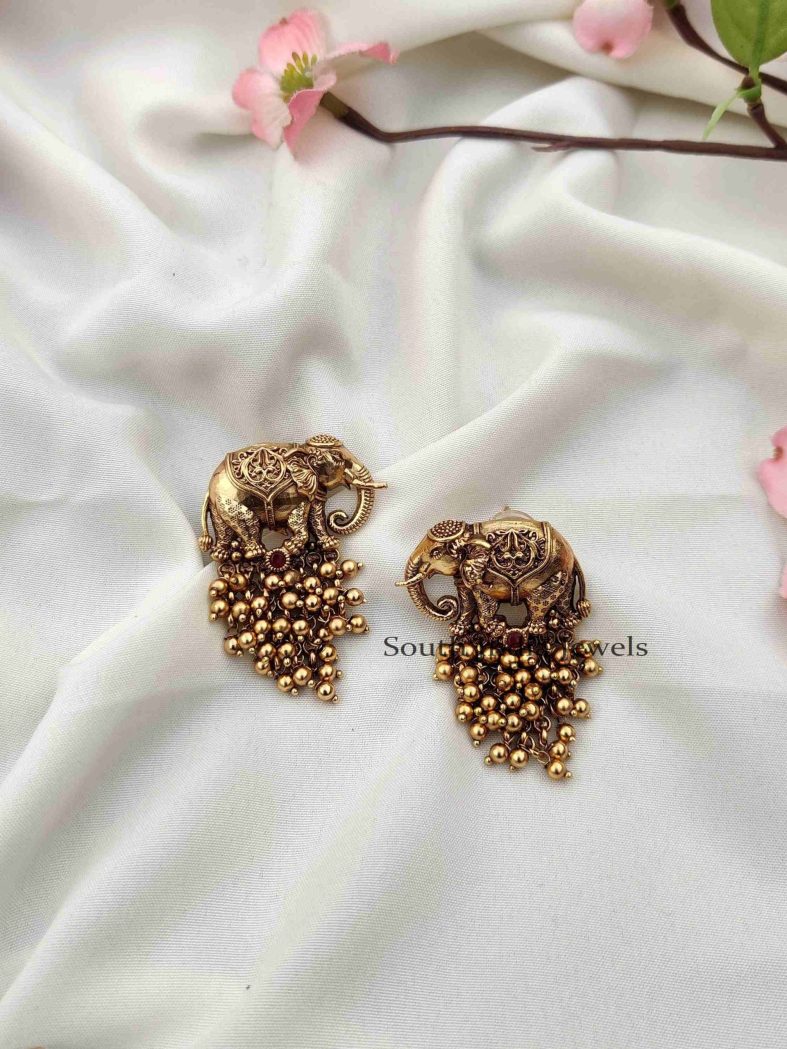 Elephant Design Motifs Earrings