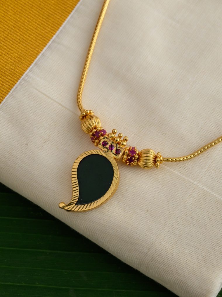 Gold Finish Mango design Palakka Mala