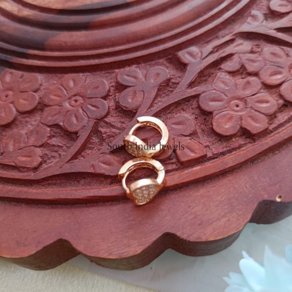Gorgeous Rose Gold Stones Studded Earrings