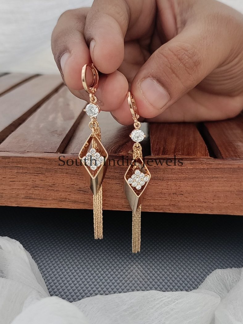 Lovely CZ Dangling Earrings