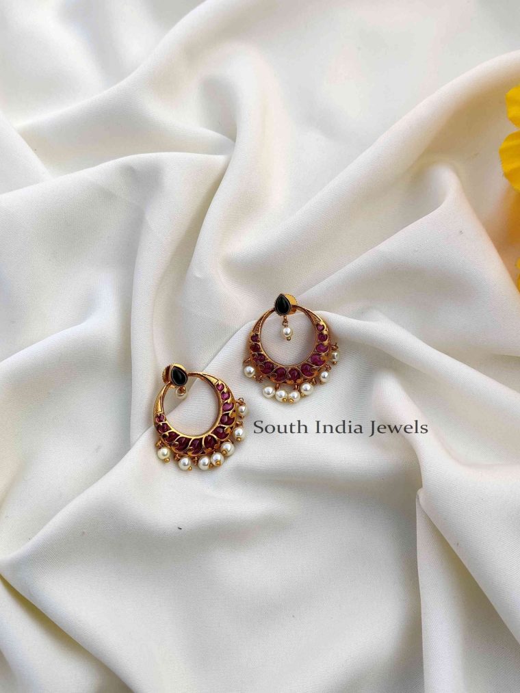 Matte Finish Chandbali Earrings