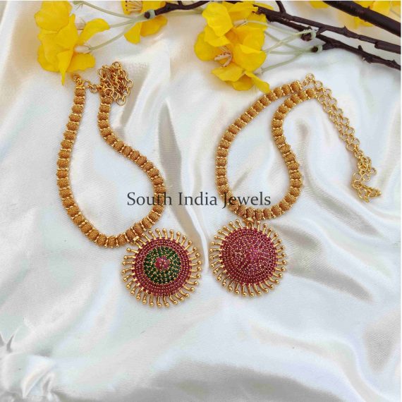 Royal Look AD Stone Pendant Necklace