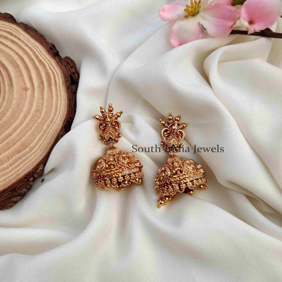 Splendid And Minutely Crafted AD Stone Peacock Jhumka