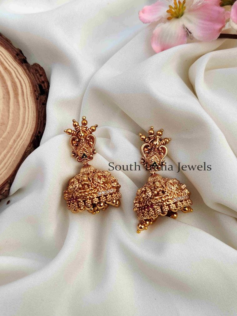 Splendid And Minutely Crafted AD Stone Peacock Jhumka