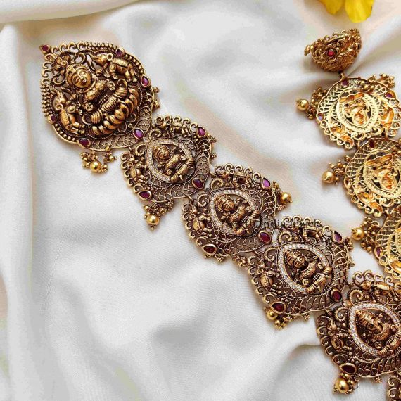 Traditional Fine Crafted Lakshmi Motif Jada Billa