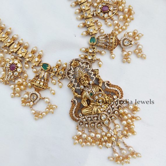 Traditional Goddess Gutta Pulasu Long Necklace Set