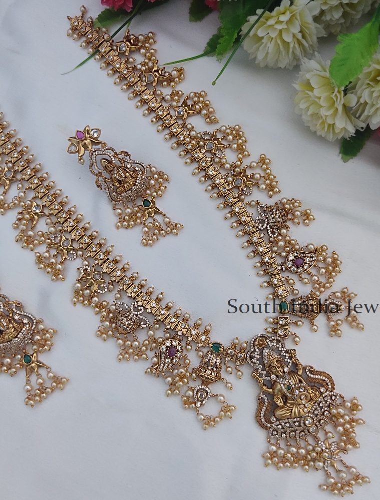 Traditional Goddess Gutta Pulasu Long Necklace Set