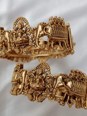 Traditional Goddess Lakshmi and Elephant bangles