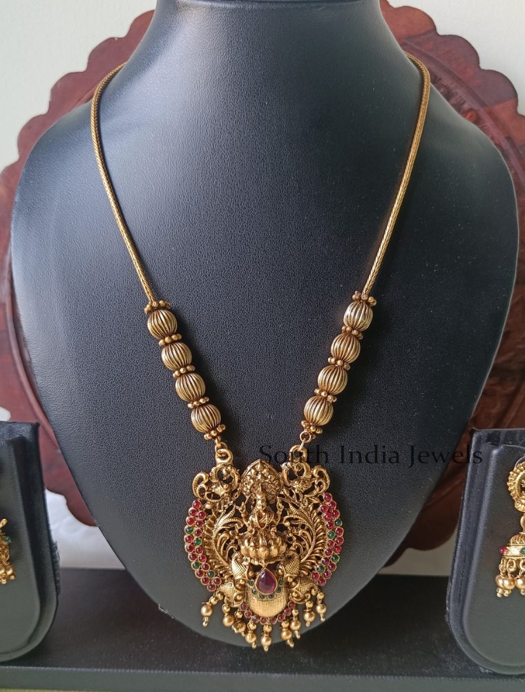 Traditional Lakshmi Haram with Jhumkas