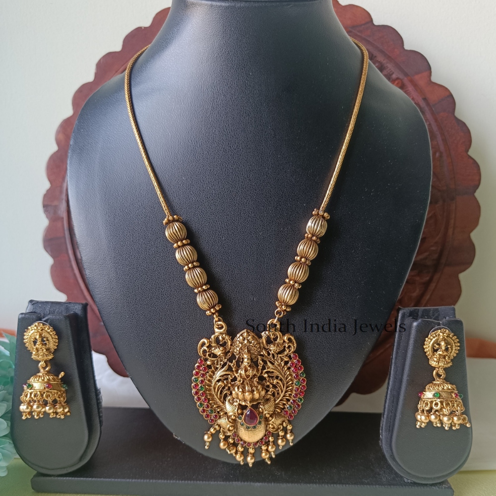 Traditional Lakshmi Haram with Jhumkas