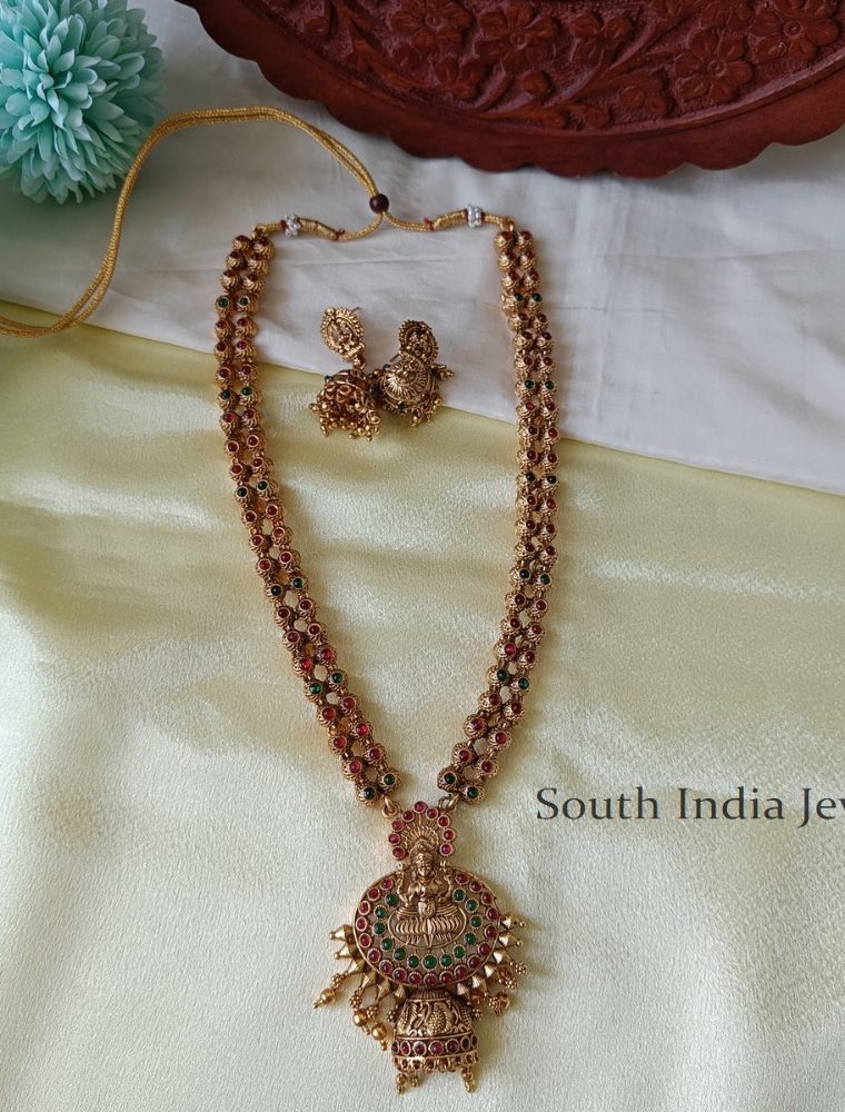 Traditional Lakshmi Haram with Jhumkas