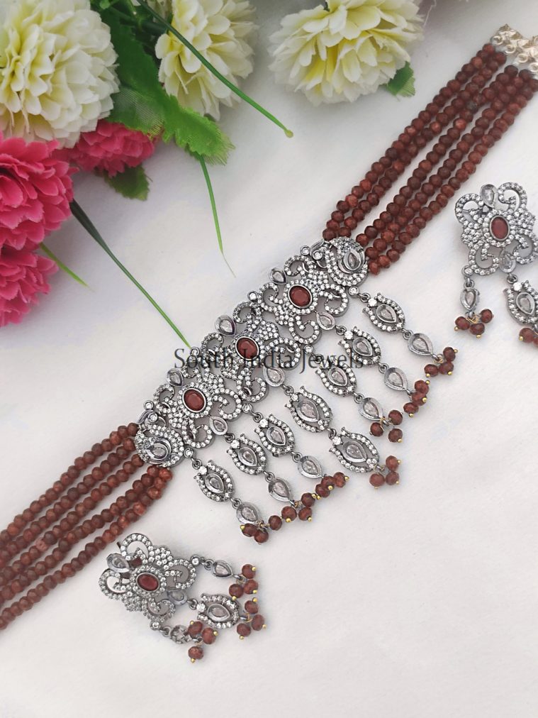 Trendy Beaded Choker Set