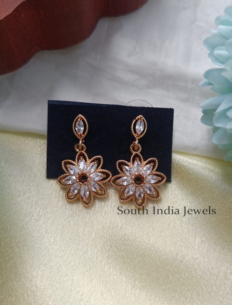 Trendy Diamond Look Earrings