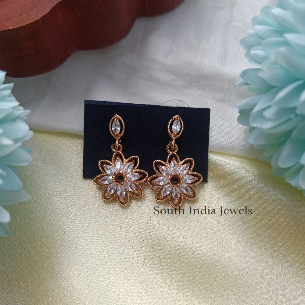 Trendy Diamond Look Earrings