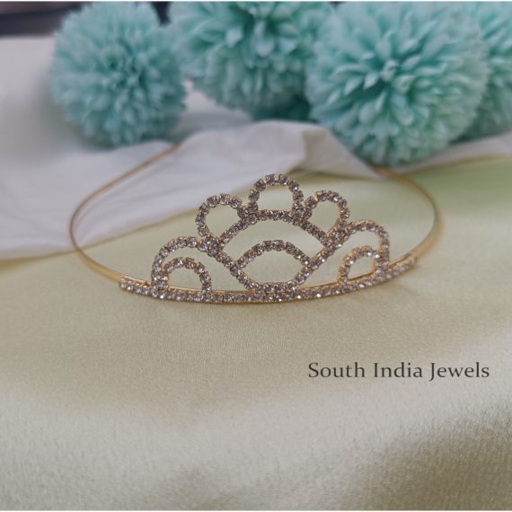 Wonderful Gold Plated Stones Crown