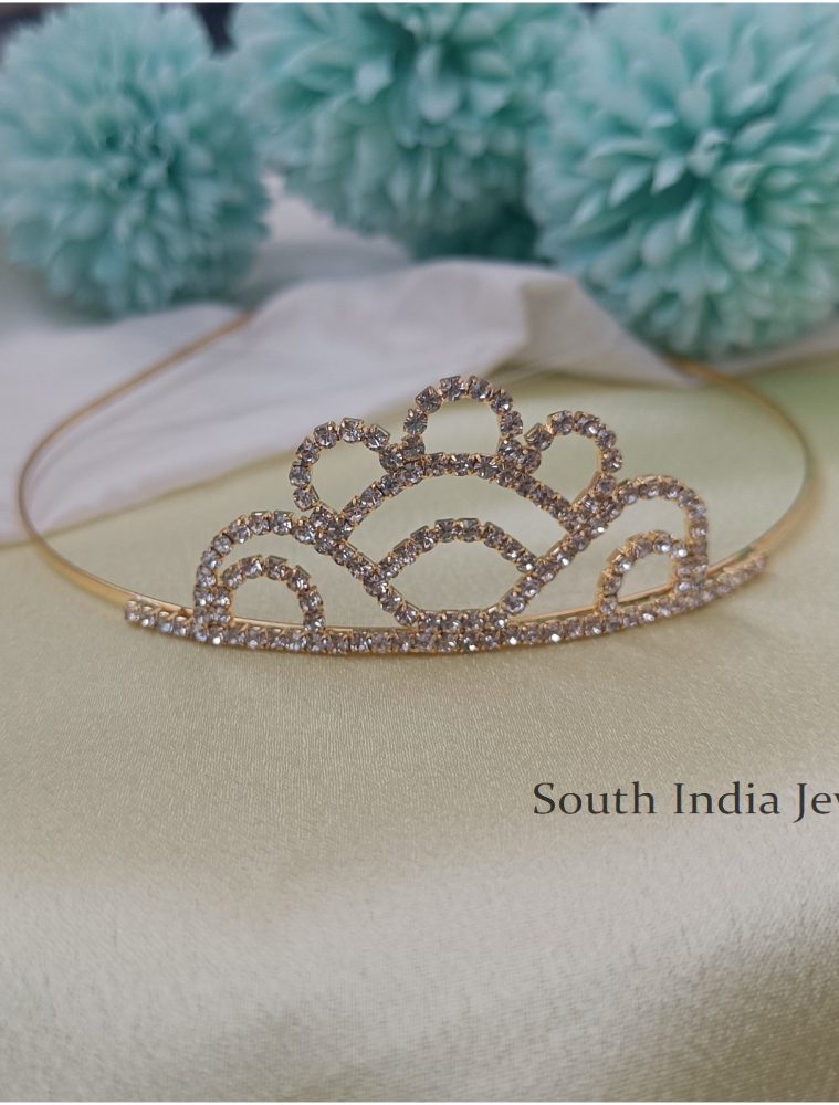 Wonderful Gold Plated Stones Crown