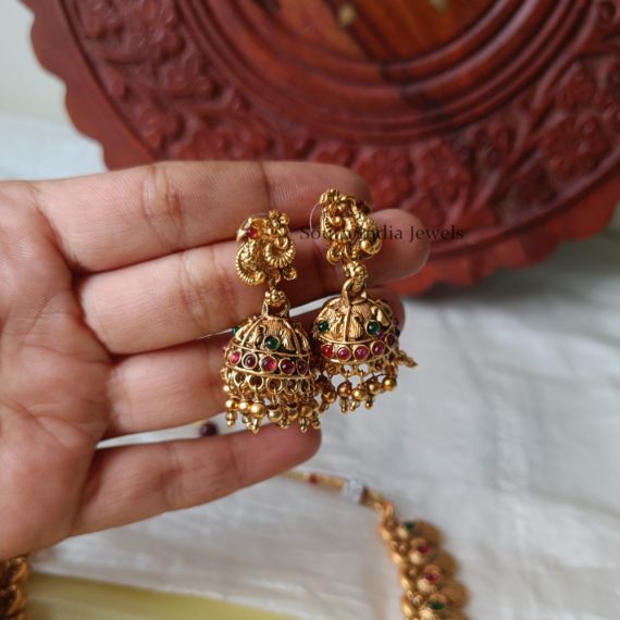 Authentic Lakshmi Design Necklace With Jhumkas