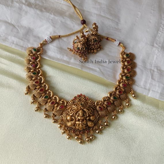 Authentic Lakshmi Design Necklace With Jhumkas