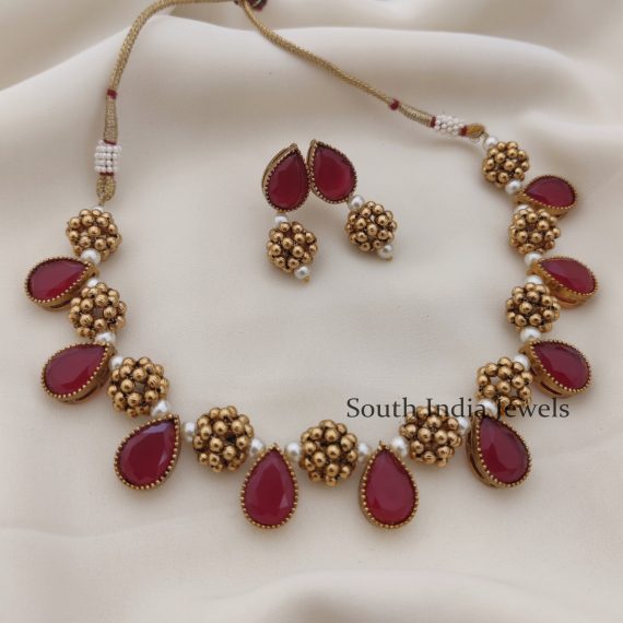 Classy Ruby Antique AD Necklace