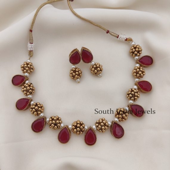 Classy Ruby Antique AD Necklace